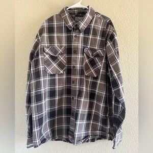 Dixxon The Lineman Fire Resistant Flannel in Black/Grey Plaid Size 2X